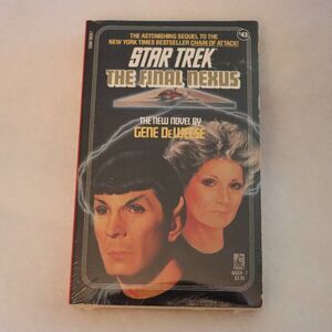 The Final Nexus Novel by Gene DeWeese, Star Trek Paperback book, NWT
